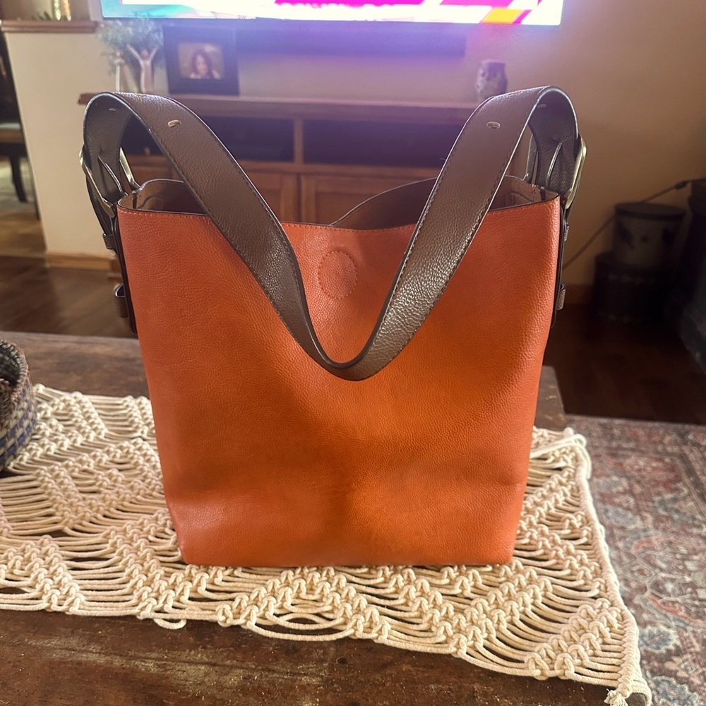 NWOT Burnt Orange Tote - Picture 1 of 7